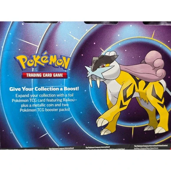Pokemon TCG Raikou Blister Pack 2-Pack Set Phantasma Flames Mega Evolution Coin - Picture 7 of 7